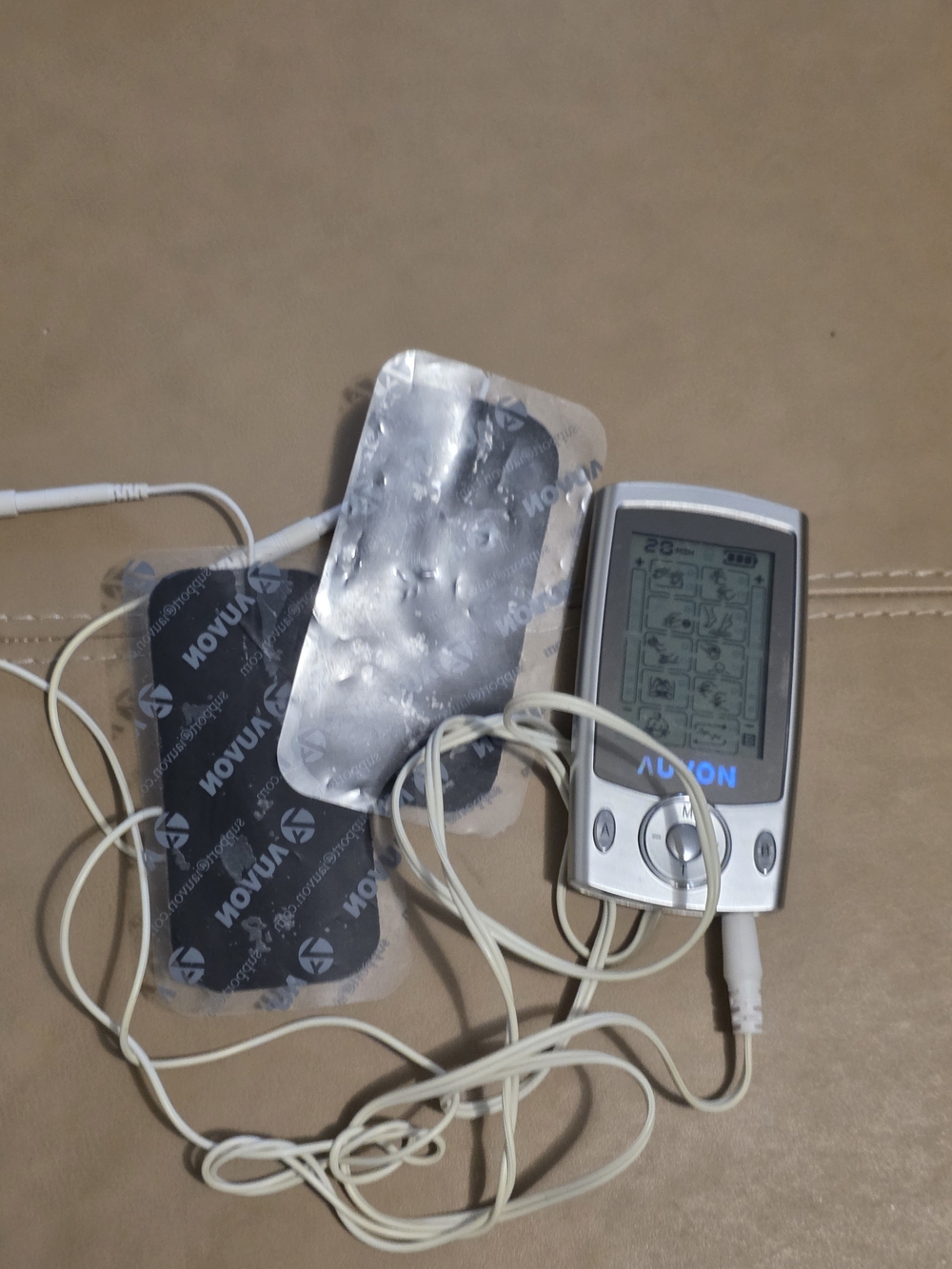 Silver TENS Unit Pain Therapy Device - Silver